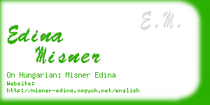 edina misner business card